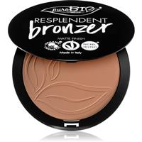 puroBIO Cosmetics Resplendent bronzer with matt effect shade 05 Warm Brown 9 g