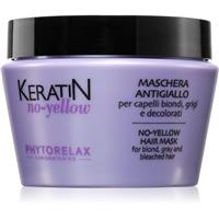 Phytorelax Laboratories Keratin No-Yellow hair mask for yellow undertones for blonde and grey hair 250 ml