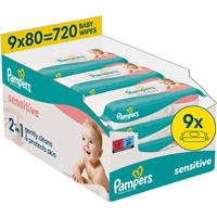 Pampers Sensitive Baby Wipes wet cleansing wipes for children 9x80 pc