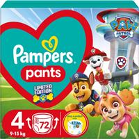 Pampers Pants Paw Patrol Size 4 disposable nappy pants 9-15 kg 72 pc