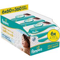 Pampers Aqua Soft Touch wet cleansing wipes for children 6x60 pc