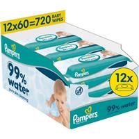 Pampers 99% Water Baby Wipes wet cleansing wipes for children 12x60 pc
