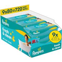 Pampers Fresh & Clean wet cleansing wipes for children 9x80 pc