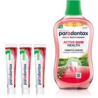 Parodontax Herbal Fresh & Active Gum Health set for teeth