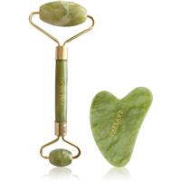 PALSAR7 Massage Roller and Guasha Green Xiuyan Jade massage roller for face and massage tool