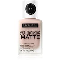 Revolution Relove Super Matte Foundation long-lasting mattifying foundation shade F4 24 ml