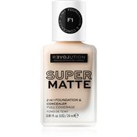 Revolution Relove Super Matte Foundation long-lasting mattifying foundation shade F1 24 ml