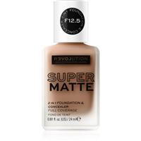 Revolution Relove Super Matte Foundation long-lasting mattifying foundation shade F12.5 24 ml