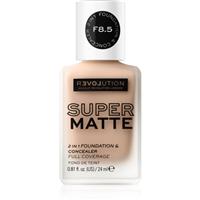 Revolution Relove Super Matte Foundation long-lasting mattifying foundation shade F8.5 24 ml