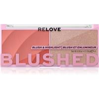 Revolution Relove Blushed Duo Blush & Highlighter blusher with illuminator 1 pc