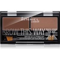 Rimmel Brow This Way eyebrow palette shade 002 Medium Brown 1,3 g