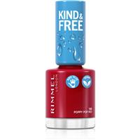 Rimmel Kind & Free nail polish shade 156 Poppy Pop Red 8 ml