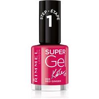 Rimmel Super Gel By Kate gel nail polish without UV/LED sealing shade 024 Red Ginger 12 ml