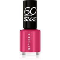 Rimmel 60 Seconds Super Shine nail polish shade 323 Funtime Fuchsia 8 ml