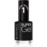 Rimmel Super Gel gel nail polish without UV/LED sealing shade 070 Black Obsession 12 ml