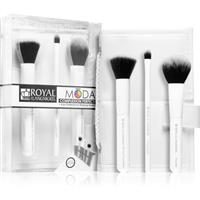 Royal and Langnickel Moda Complexion Perfection brush set for travelling White 3 pc