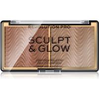 Revolution PRO Sculpt And Glow contouring and highlighting palette shade Light-Medium 8 g