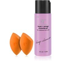 Real Techniques Brush Sponge + Cleasing Gel set for the face