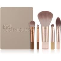 Real Techniques New Nudes On The Glow Mini Brush Kit brush set for travelling 6 pc