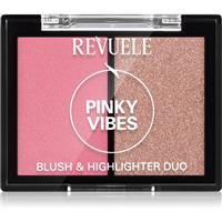 Revuele Blush & Highlighter Duo blusher with illuminator shade Pinky Vibes 8 g