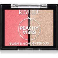 Revuele Blush & Highlighter Duo blusher with illuminator shade Peachy Vibes 8 g