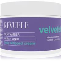 Revuele Velvetish Silky Amber Body Whipped Cream moisturising body cream Vanilla + Argan 300 ml
