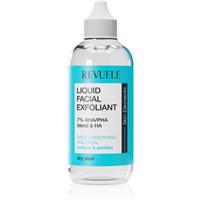 Revuele Liquid Facial Exfoliant 7% AHA/PHA blend + HA exfoliating peeling serum for dry skin 125 ml