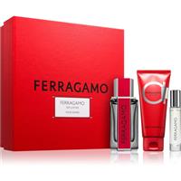 Ferragamo Red Leather gift set for men