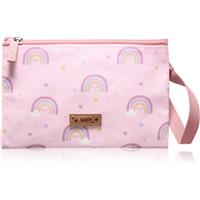 Saro Baby Lunch Bag pouch for snacking Pink Rainbow 14,5x21,5 cm 1 pc