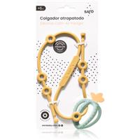 Saro Baby Silicone Catch-All Hanger silicone drawstring Mustard 1 pc