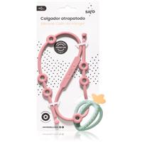 Saro Baby Silicone Catch-All Hanger silicone drawstring Pink 1 pc