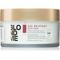 Schwarzkopf Professional Blondme All Blondes Rich nourishing mask for coarse hair 200 ml