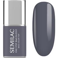 Semilac One Step 3in1 Glossy gel nail polish shade 185 Stone Grey 7 ml