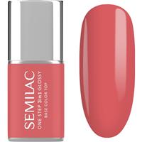 Semilac One Step 3in1 Glossy gel nail polish shade 690 Coral Pink 7 ml