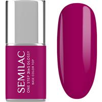 Semilac One Step 3in1 Glossy gel nail polish shade 595 Bright Purple 7 ml