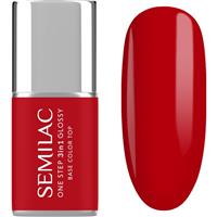 Semilac One Step 3in1 Glossy gel nail polish shade 530 Scarlet 7 ml