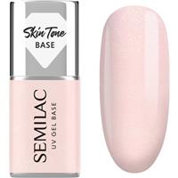 Semilac UV Gel Base Skin Tone Base base coat gel for gel nails shade Glitter Rose 7 ml
