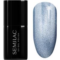 Semilac UV Hybrid Gloss GALA gel nail polish for UV/LED hardening shade 665 Blueberry Gloss 7 ml