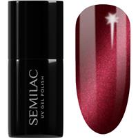 Semilac UV Hybrid Silk Effect gel nail polish for UV/LED hardening shade 467 Red Candle Flash 7 ml