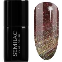 Semilac UV Hybrid Galaxy Flash gel nail polish for UV/LED hardening shade 824 Digital Red 7 ml