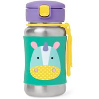 Skip Hop Zoo Straw Bottle stainless steel water bottle with straw Unicorn 12 m+ 350 ml