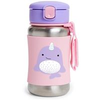Skip Hop Zoo Straw Bottle stainless steel water bottle with straw Narval 12 m+ 350 ml