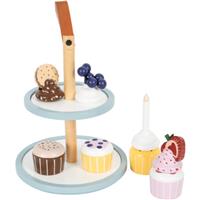 Small foot Tasty Cupcake Display Tray toy set wooden 3 y+ 13 pc