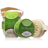 The Somerset Toiletry Co. Tropical Fruits Coconut & Lime sugar body scrub + hairbrush 150 g