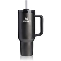 Stanley Quencher H2.O Fluted Tumbler stainless steel tumbler with straw large Black PVD 1 pc