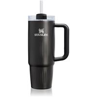 Stanley Quencher H2.O FlowState Fluted Tumbler stainless steel tumbler with straw medium Black PVD 1 pc