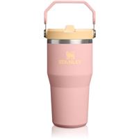 Stanley IceFlow Flip Straw 2.0 Tumbler stainless steel insulated flask Peach Rose 590 ml