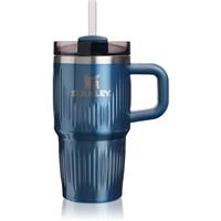 Stanley Quencher H2.O Fluted Tumbler stainless steel tumbler with straw small Glacial Blue Shine 1 pc