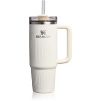 Stanley Quencher H2.O Fluted Tumbler stainless steel tumbler with straw large cream gloss 1 pc