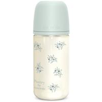 Suavinex Poetry SX Pro Physiological Glass M glass baby bottle 3 m+ Medium Flow - Blue 240 ml